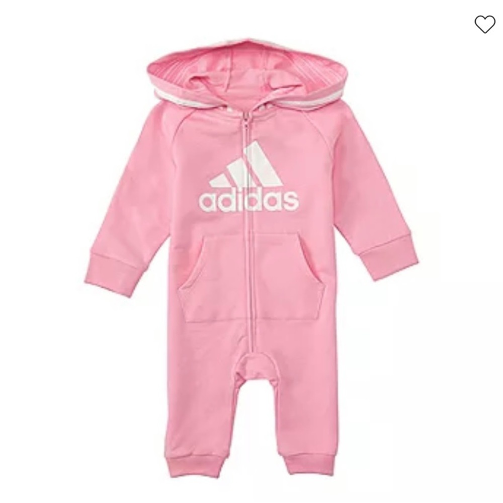 Adidas Coverall Baby Girls Long Sleeve Jumpsuit
